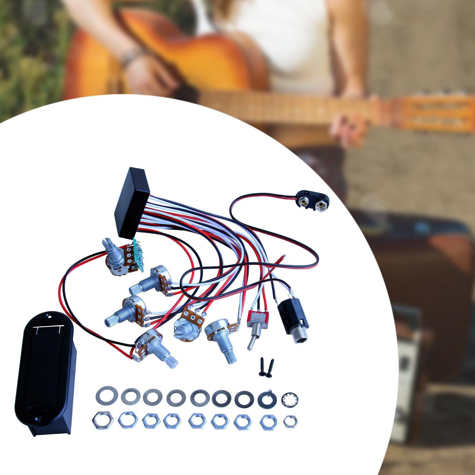 Diy Guitar Electronics Kit - 3 banda ativo passivo captador substituição