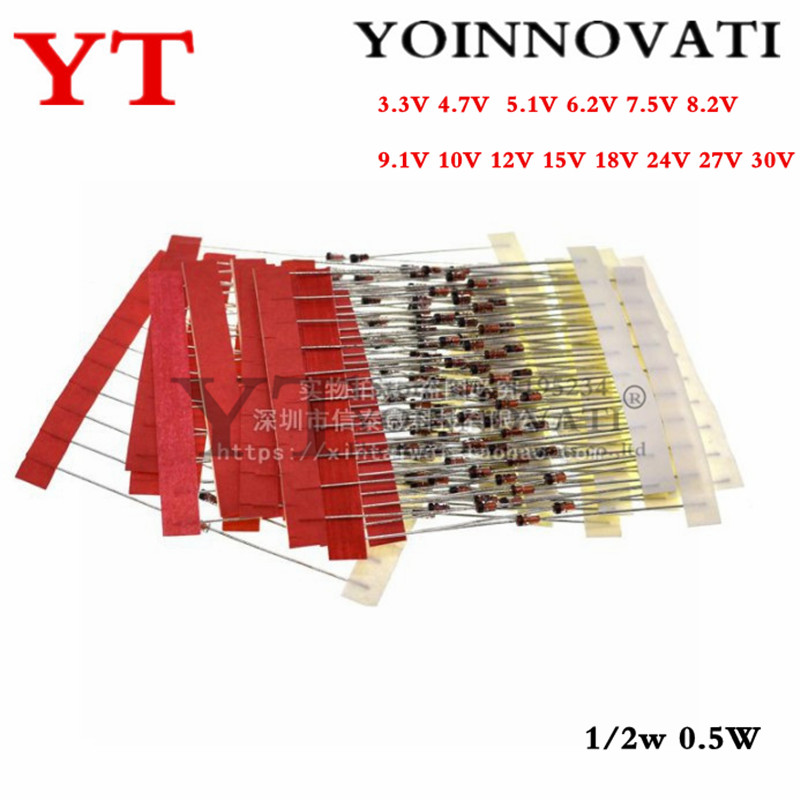 Best Diy Electronics Kits - 1/2w 0.5w diodo zener 3.3-30v 14
