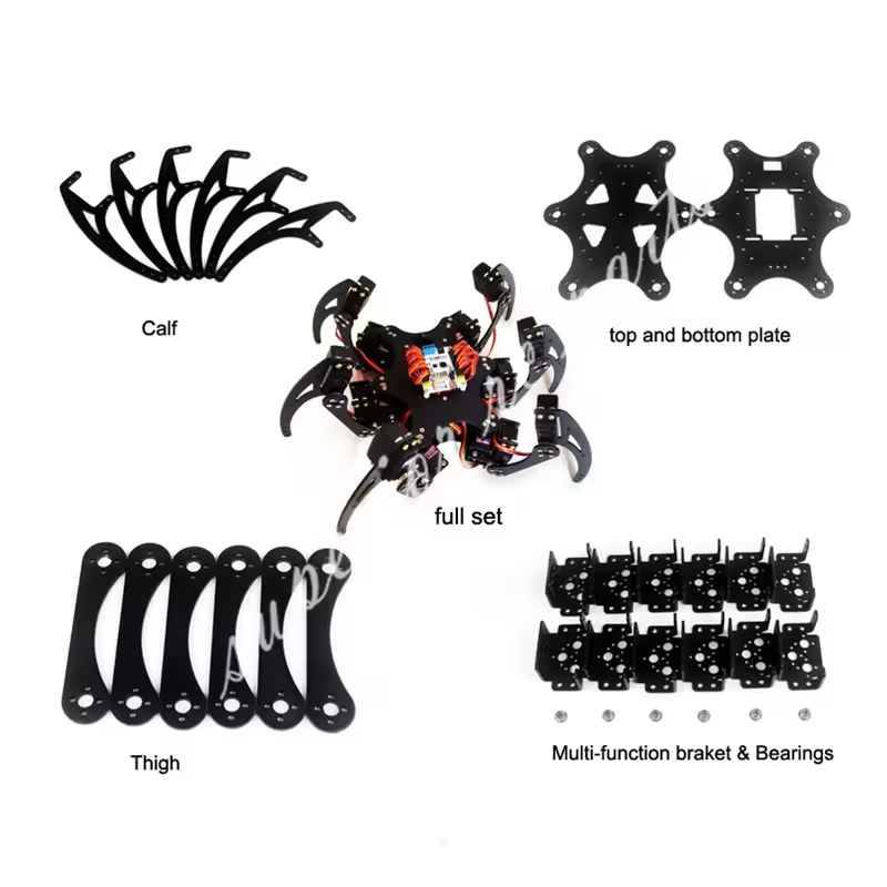 Diy Robot Electronics Kit - 18 dof alumínio hexapod aranha suporte