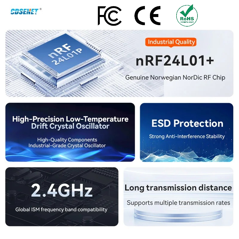 Nrf24L01 Module Wireless - 2 Peças Módulo RF Sem Fio