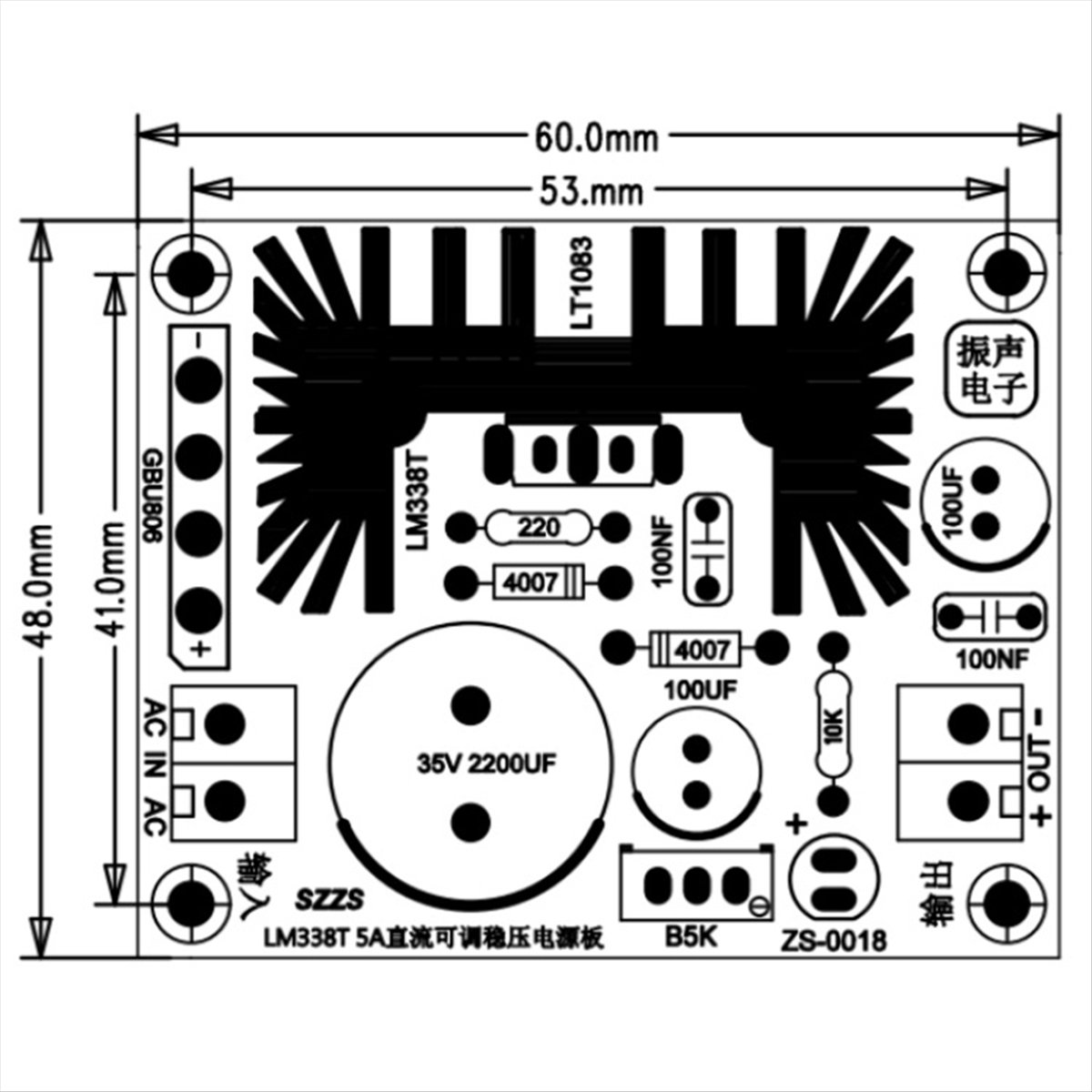 Diy Electronics Filament - Fonte de Alimentação Linear Regulada Ajustável