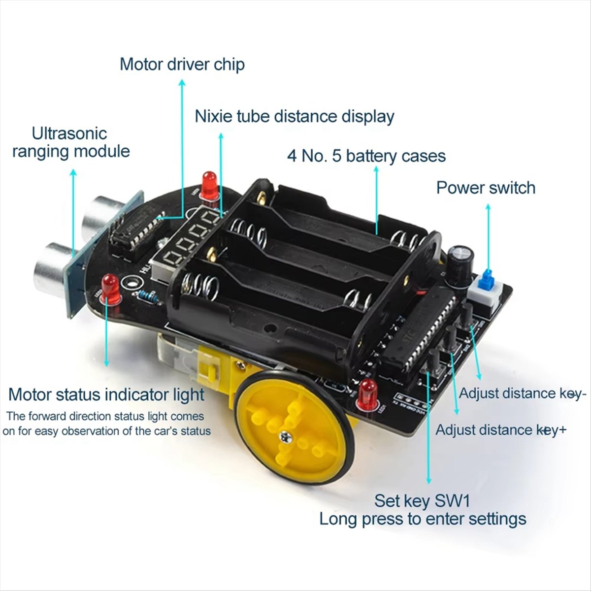 Diy Robot Electronics Kit - Kit Eletrônico DIY para Carro A40I