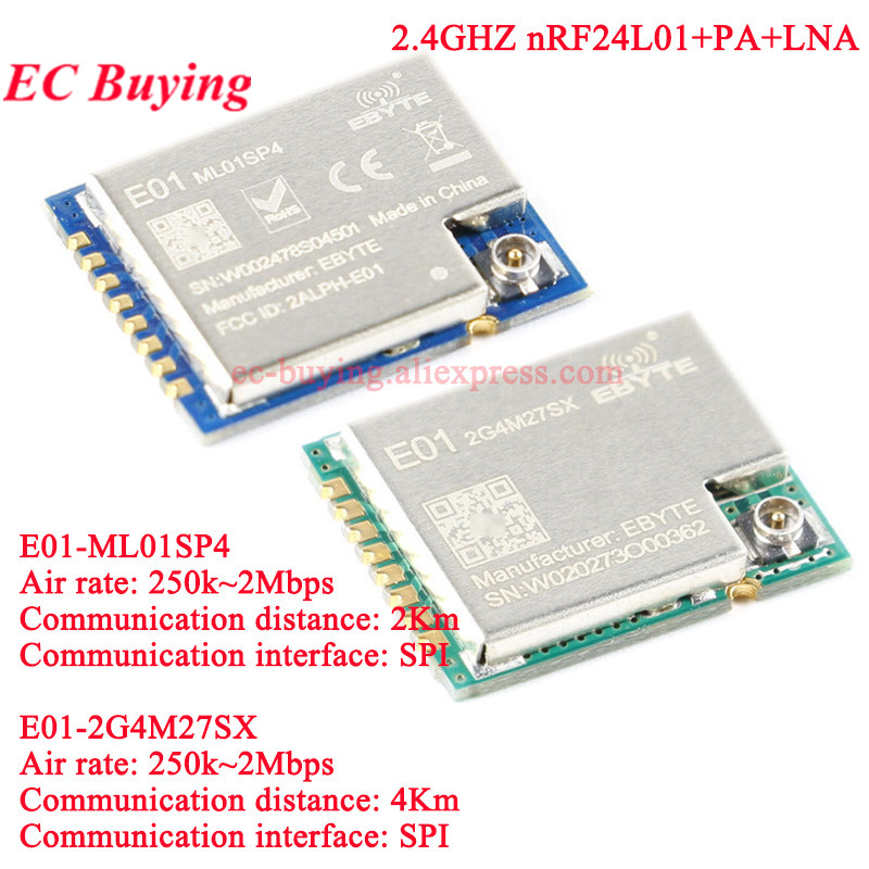 10 peças/1 peça E01-2G4M27SX m - Nrf24L01 Module Wireless avaliação e preço
