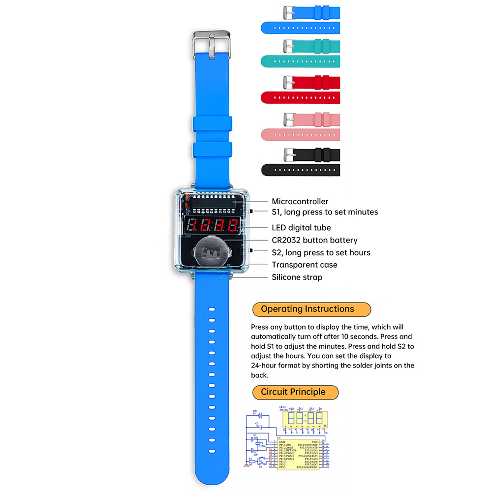 Kit de relógio eletrônico diy, - Diy Electronics Kits For Kids avaliação e preço