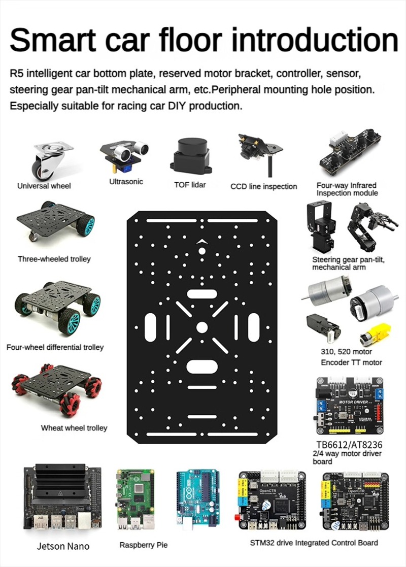 Chassi de Carro Robô 4WD com M - Diy Robot Electronics Kit avaliação e preço